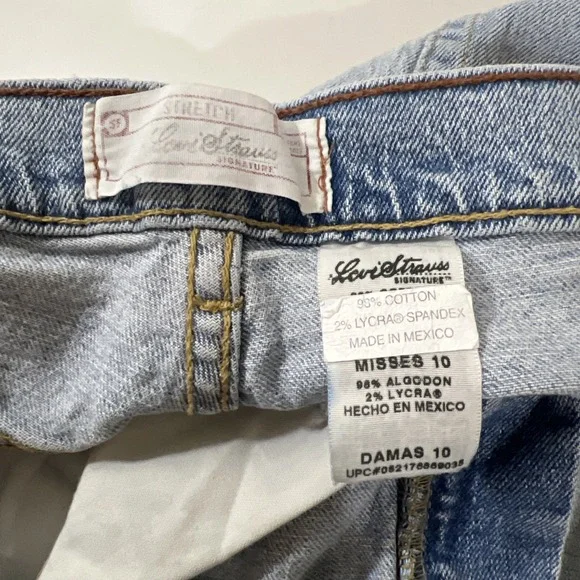 Women's LEVI STRAUSS Stretch Denim Pants Capris Size Misses 10 - Picture 4 of 13